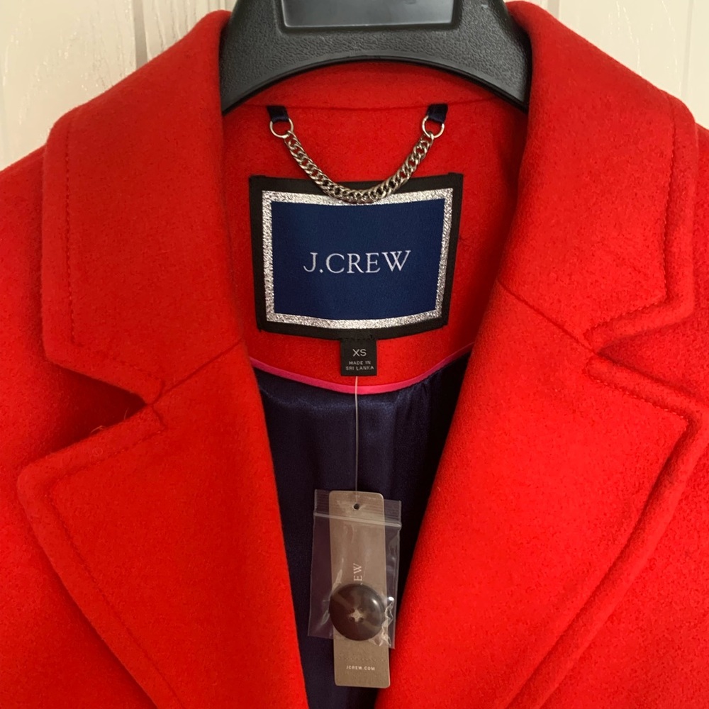 NWT J Crew Blazer Coat Italian Wool Cashmere Blend Size XW - Picture 3 of 6